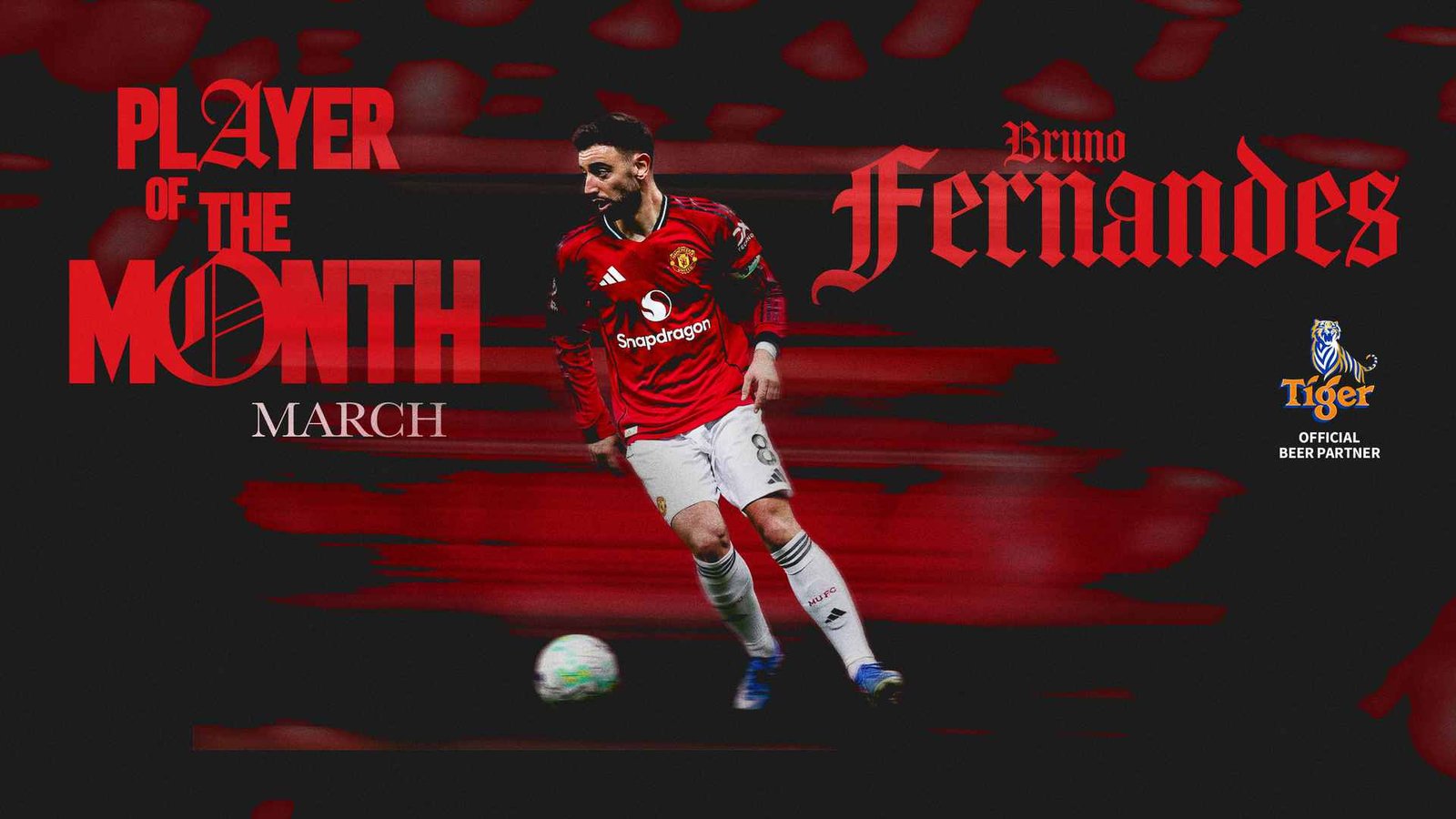 Bruno Fernandes nombrado Jugador del Mes de marzo de 2026