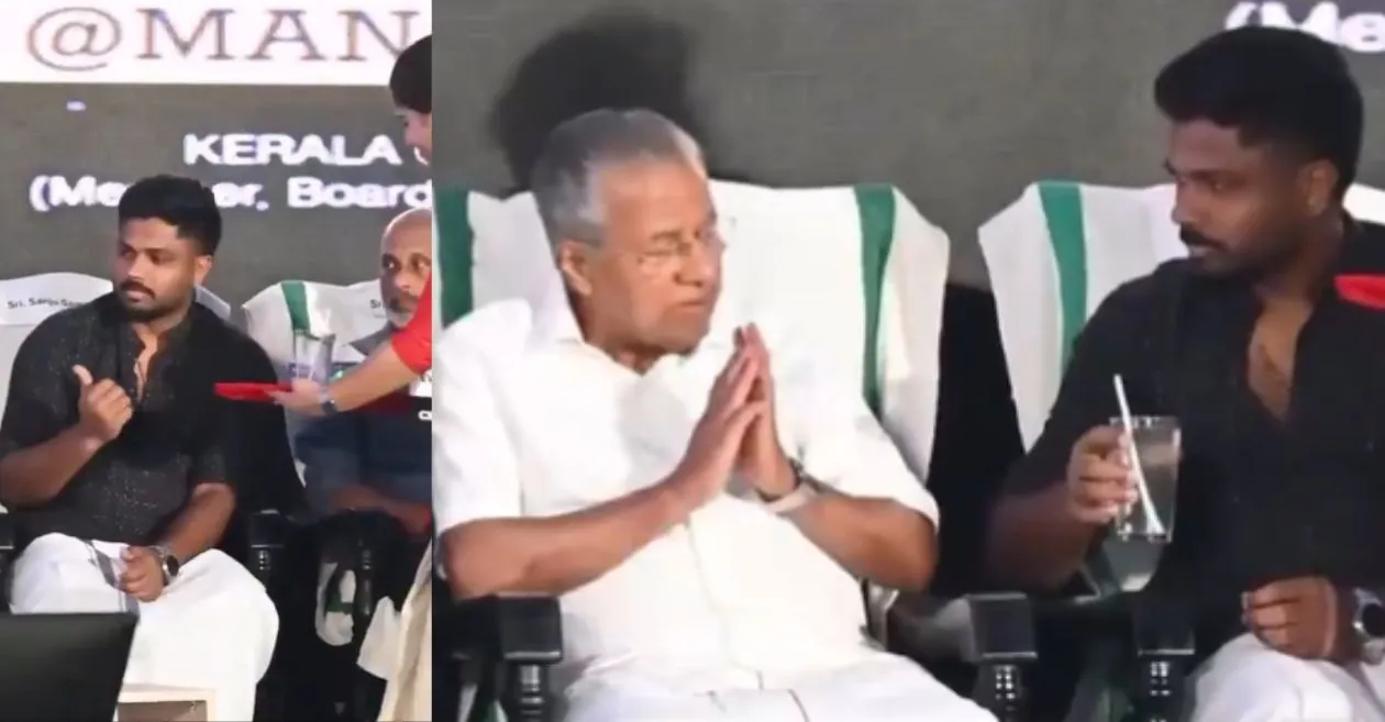 MIRAR: El conmovedor acto de humildad de Sanju Samson para Kerala CM Pinarayi Vijayan derrite corazones