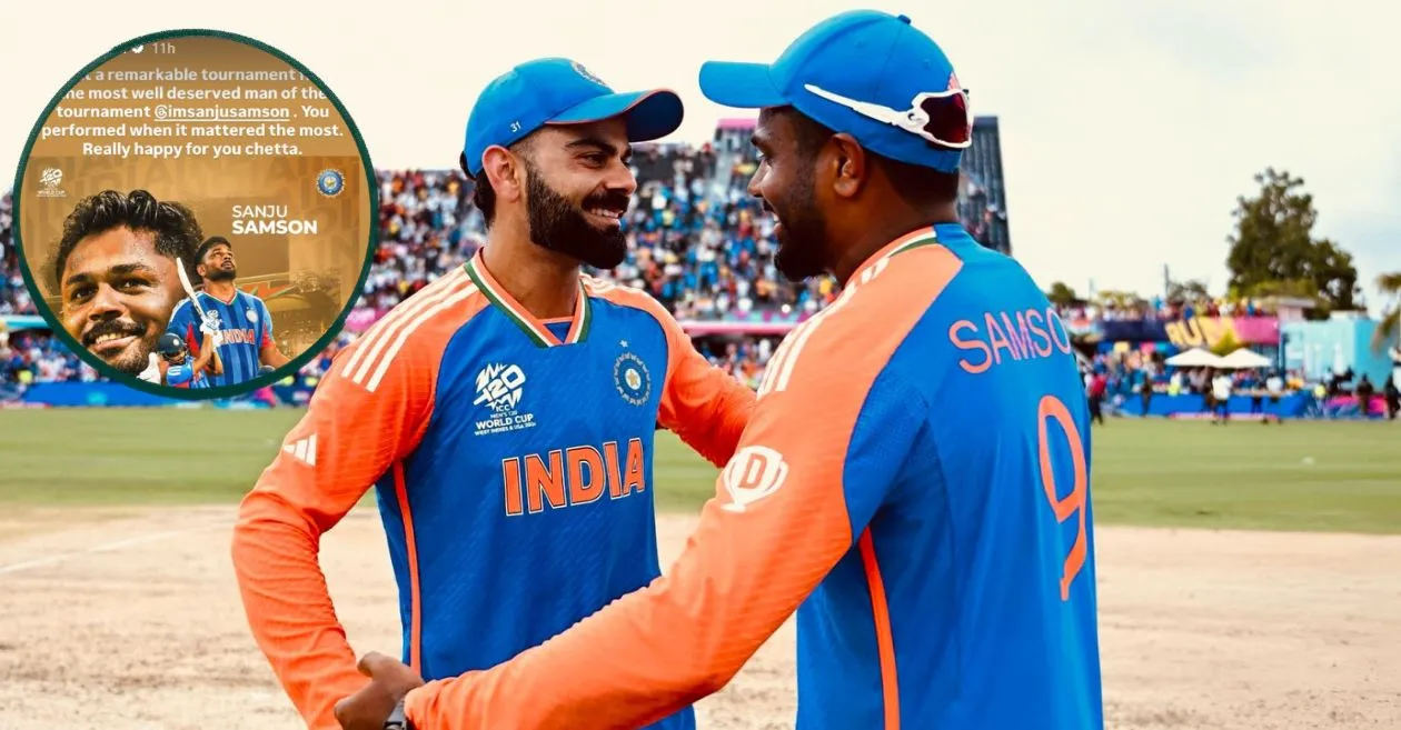 Copa del Mundo T20 2026: Virat Kohli escribe una nota emotiva para ‘Chetta’ Sanju Samson