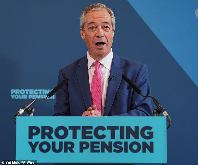 Nigel Farage promete mantener el “triple bloqueo” de las pensiones estatales si se convierte en primer ministro, pero el Partido Reformista del Reino Unido planea eliminar los esquemas de servicio civil “dorados”