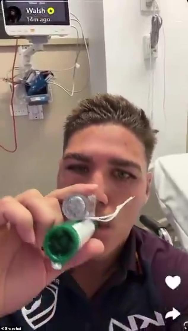 El impresionante acto de Reece Walsh después de ser hospitalizado con una horrible lesión facial