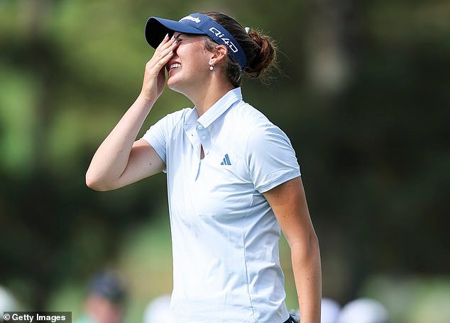 La estrella adolescente del golf Asterisk Talley rompe a llorar después de una brutal crisis en el Augusta National Women’s Amateur