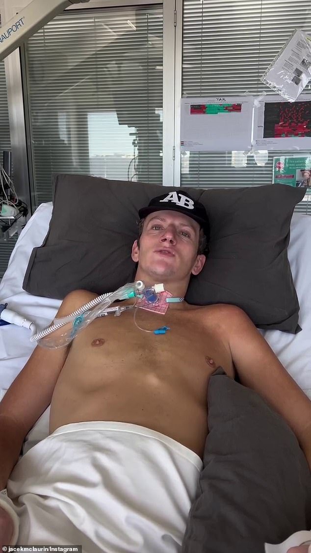 La estrella del fútbol hace una promesa asombrosa en un video sin editar desde la cama del hospital después de que una entrada de terror lo dejara paralizado