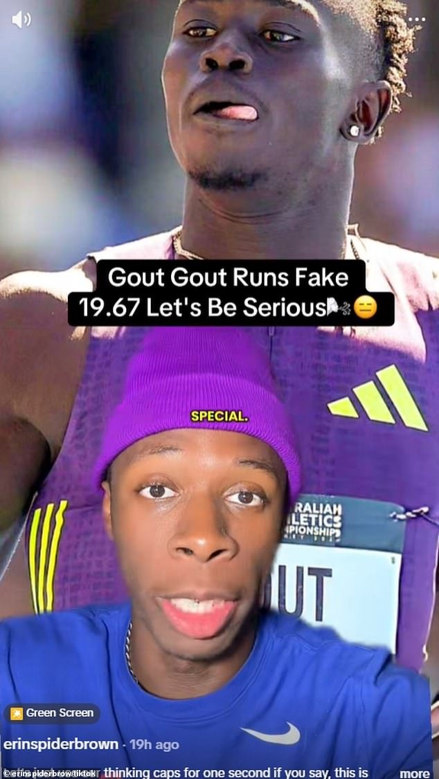 La estrella del atletismo estadounidense dice que el récord de Gout Gout es una MENTIRA: “Es tan falso como parece”