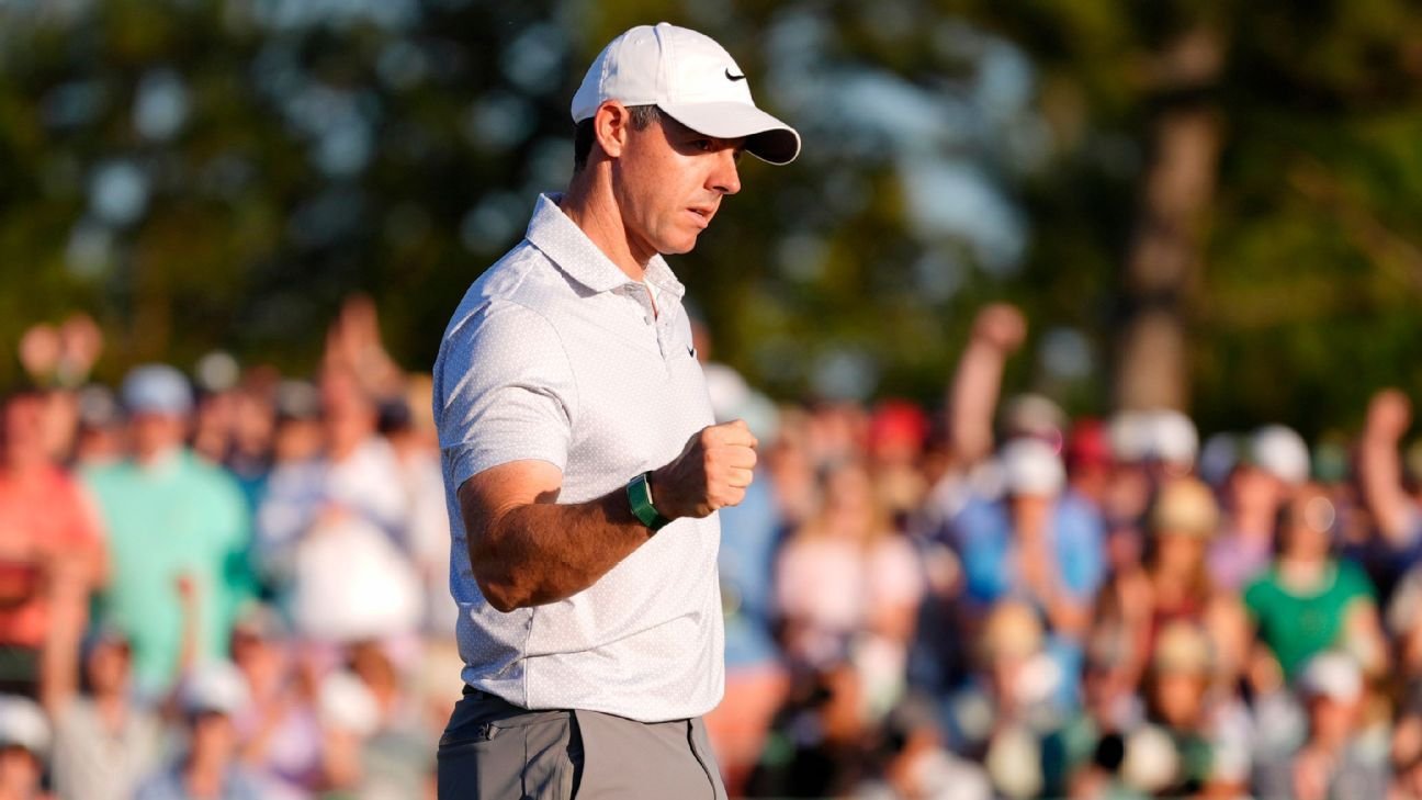 Rory McIlroy lidera por 6 golpes para establecer récord del Masters de 36 hoyos