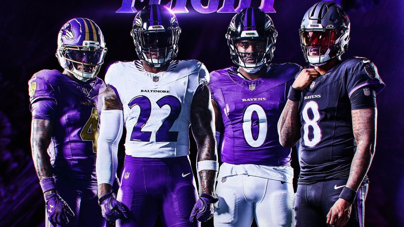 Los Baltimore Ravens presentan un nuevo uniforme antes de la temporada 2026