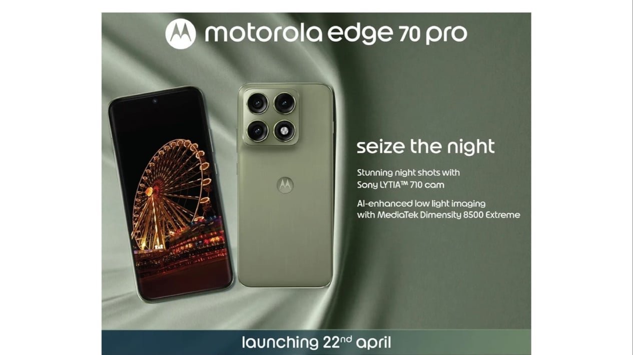 Motorola Edge 70 Pro se lanza el 22 de abril y trae el arma MediaTek Dimensity 8500 Extreme y el sensor de cámara Sony Lytia 710