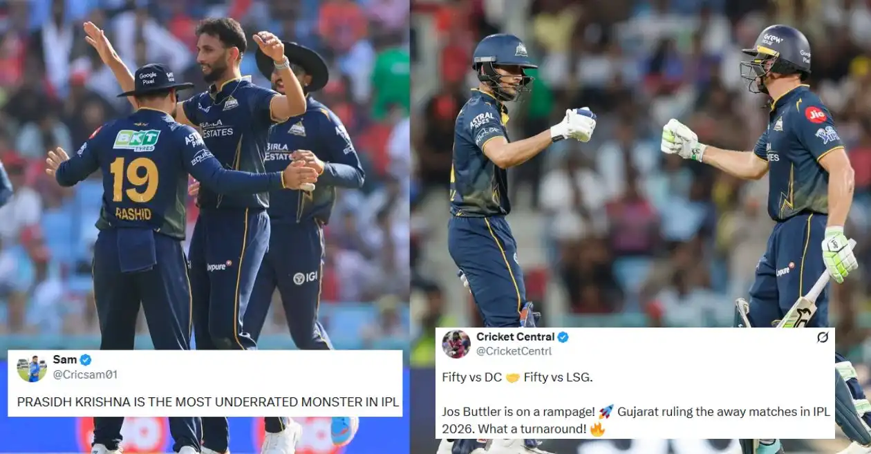 Los fanáticos reaccionan mientras Prasidh Krishna, Jos Buttler y Shubman Gill brillan en la emocionante victoria de GT sobre LSG en IPL 2026