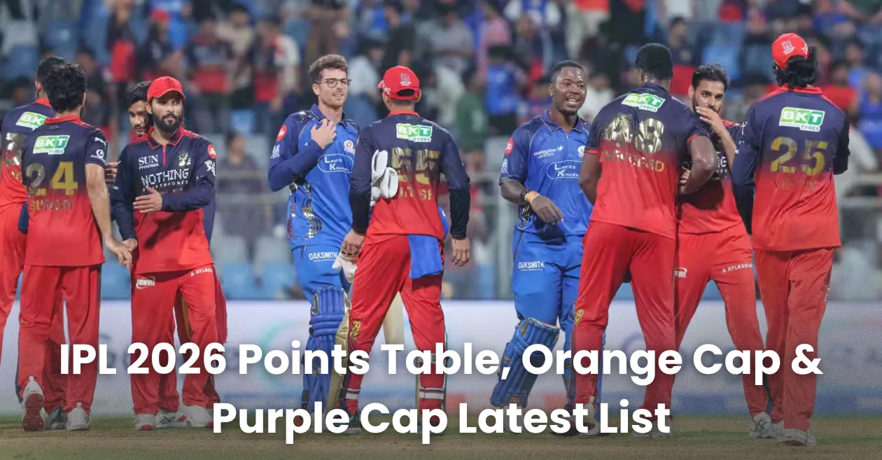 IPL 2026: tabla de puntos actualizada, gorra naranja y gorra morada después del choque MI vs RCB