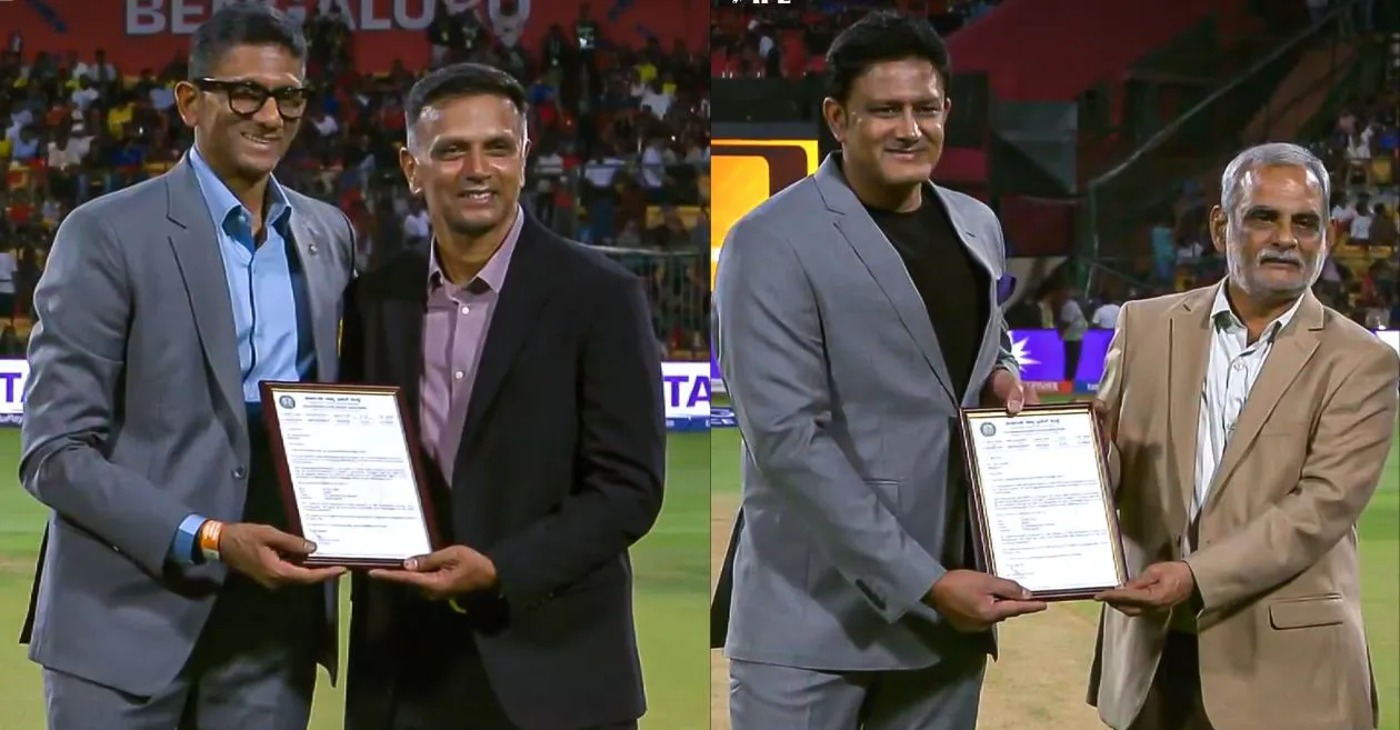 IPL 2026: KSCA nombra oficialmente los extremos del estadio M. Chinnaswamy en honor a los legendarios jugadores de críquet Rahul Dravid y Anil Kumble