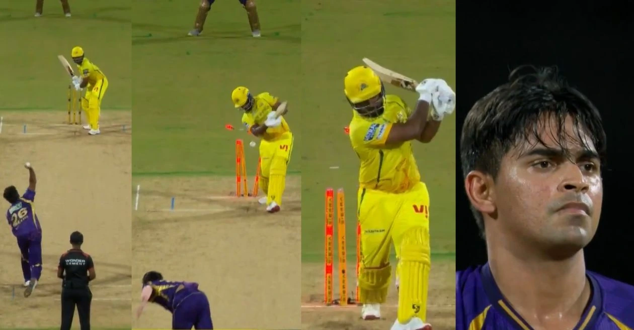 IPL 2026 (MIRAR): Kartik Tyagi se enfrenta a un destripador absoluto para deshacerse de Sanju Samson en el choque CSK vs KKR