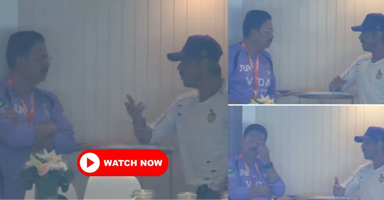 MIRAR: Shah Rukh Khan entabla una intensa conversación con el director ejecutivo Venky Mysore mientras continúan los problemas de KKR en IPL 2026
