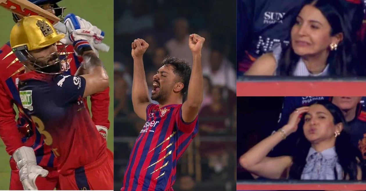 VIDEO: La reacción de Anushka Sharma captada por la cámara cuando Virat Kohli no alcanza las cincuenta carreras de una sola carrera | IPL 2026, RCB contra LSG