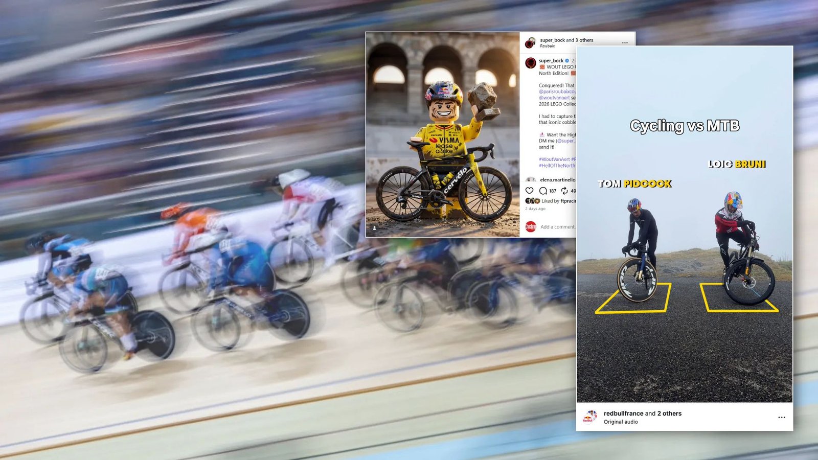 Wout van Aert inmortalizado en Lego, el rencor de Del Grosso en Arenberg y el detrás de escena de la Copa del Mundo de Pista UCI: esta semana en las redes sociales del ciclismo
