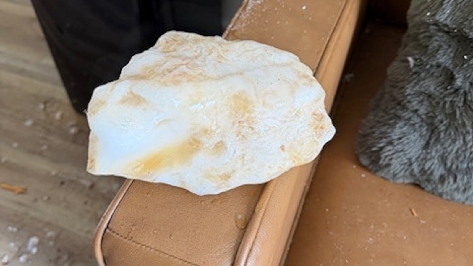 La FAA investiga después de que un gran trozo de hielo se estrellara contra una casa de California y aterrizara en un sofá